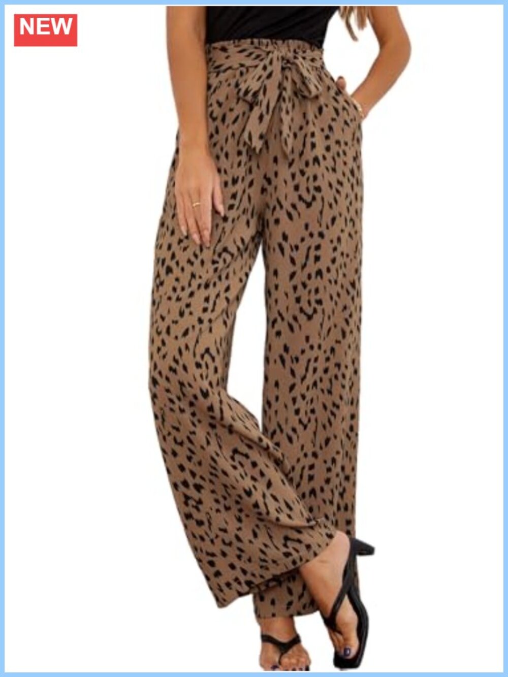 Wide Leg Palazzo Pants High Waisted with Pockets Pull On